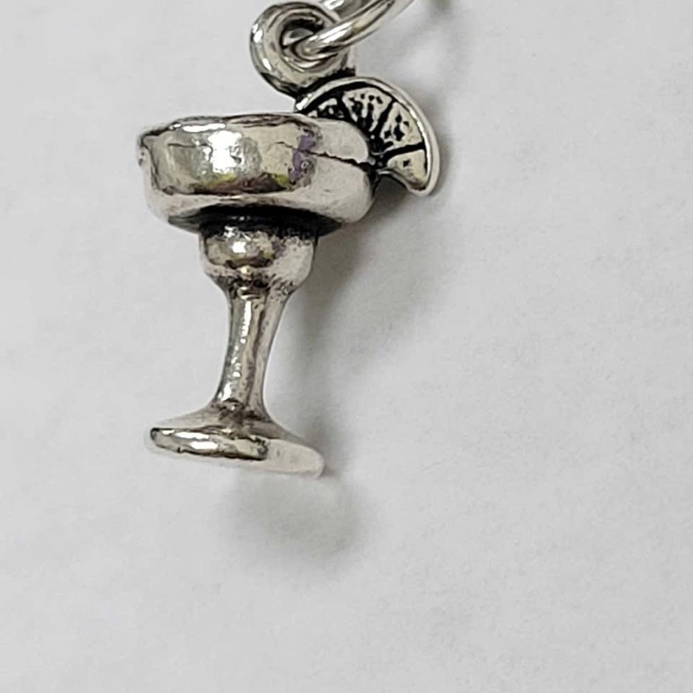 James Avery Sterling Silver Margarita Glass Charm